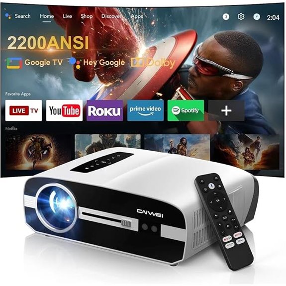 15 Best Laser Projectors for 2026 Home Theater Fans 4 Ultra HD 4K Google TV Projector with Dolby Audio