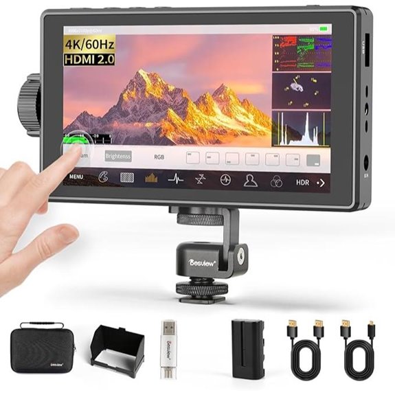 15 Best Field Monitors for Filmmaking in 2026 12 Desview 5.5 4K HDMI HDR Camera Monitor with Battery