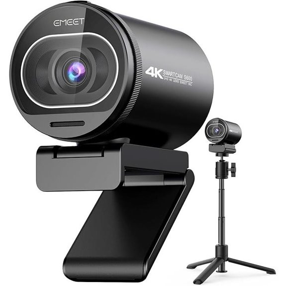 9 Best 4K Webcam for VR Streaming in 2026 That Sets the Standard 9 EMEET S600 4K Webcam with Tripod and Privacy Cover