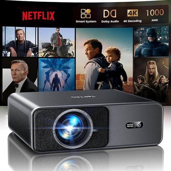 15 Best Ultra Short Throw Projectors That Deliver Big Screen Magic 16 TOPTRO A1 4K Smart Projector with WiFi & Dolby Audio