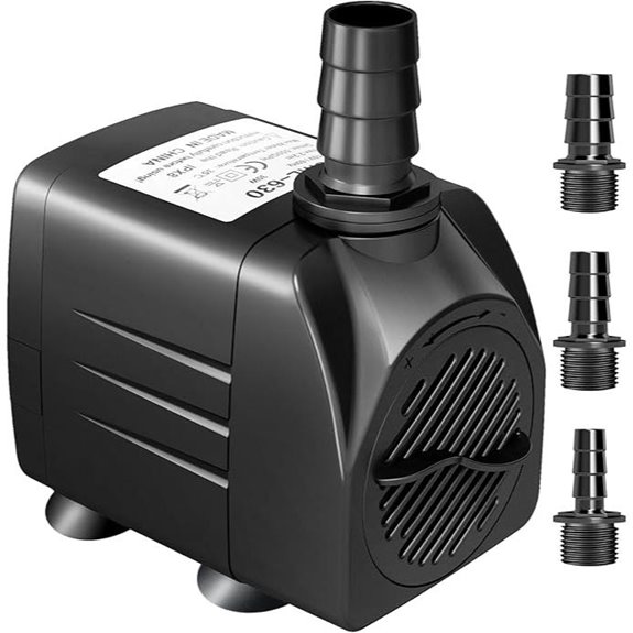GROWNEER 550GPH Submersible Fountain Water Pump