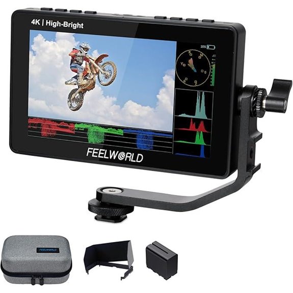 15 Best Field Monitors for Filmmaking in 2026 15 FEELWORLD F5 Prox 5.5” 4K DSLR Monitor Kit