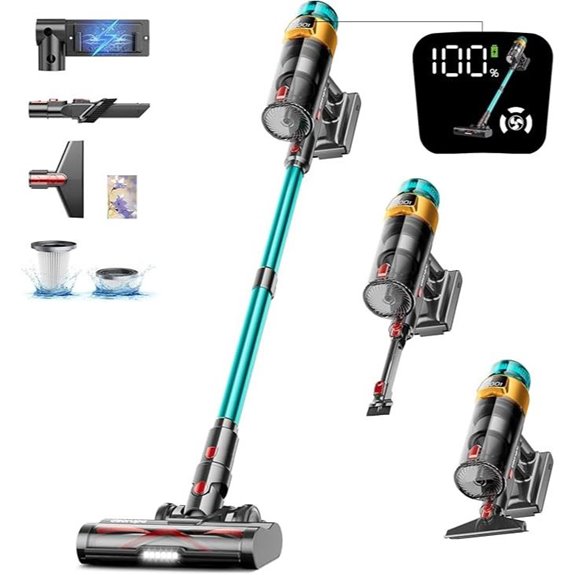 Cordless Vacuum Cleaner 600W 70Min Rechargeable Pet/Hard Floor