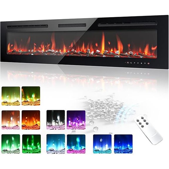 15 Best Electric Fireplaces to Warm Up Your Home in 2026 17 EUHOMY 60-inch Recessed Wall Electric Fireplace