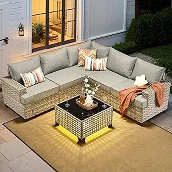 6 piece outdoor patio set
