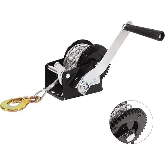 Boat Trailer Winch 800lbs with Steel Cable