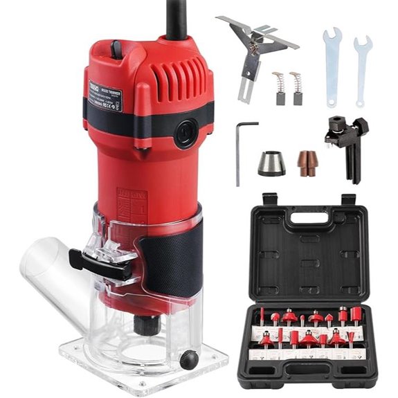 TEENO 800W Wood Router Kit with Bits and Guides