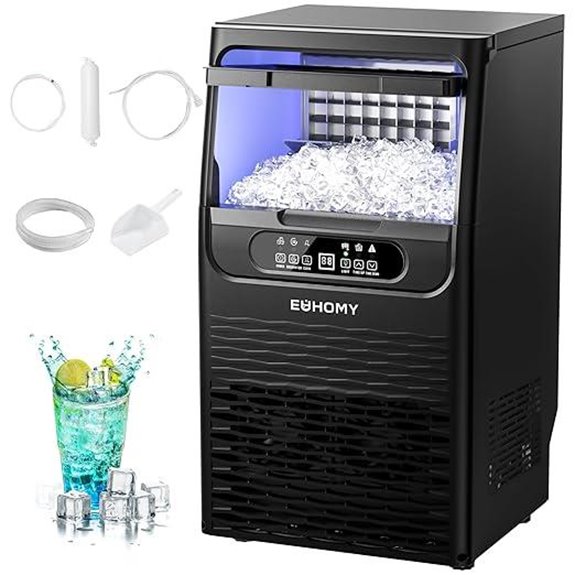 15 Best Under-Counter Ice Makers for Effortless Chilling in 2026 9 EUHOMY Commercial Ice Maker 80lbs/24H Water Filter