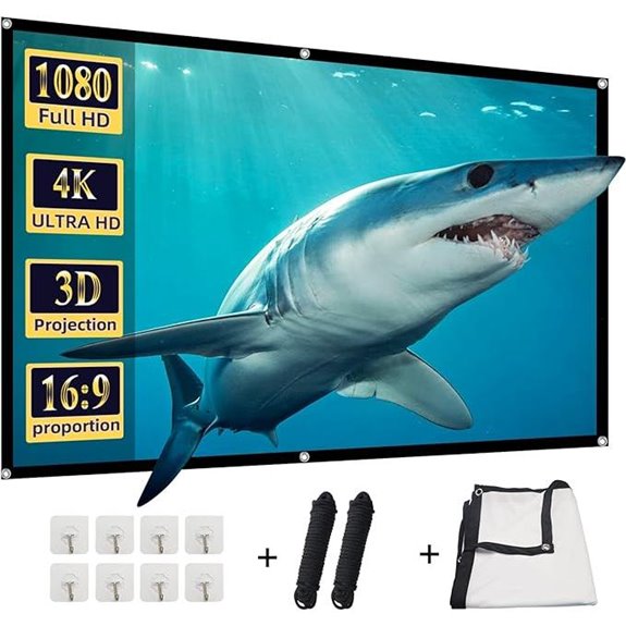 DUYIKJ 84-Inch Portable Foldable Projector Screen