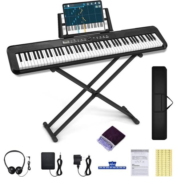 15 Best Digital 88-Key Keyboards for Musicians: Unbeatable Sound and Performance 9 88-Key Digital Piano with Stand Pedal Case and Bluetooth
