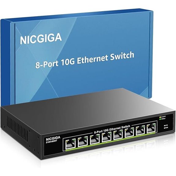 NICGIGA 8-Port 10G Ethernet Switch for NAS and PC