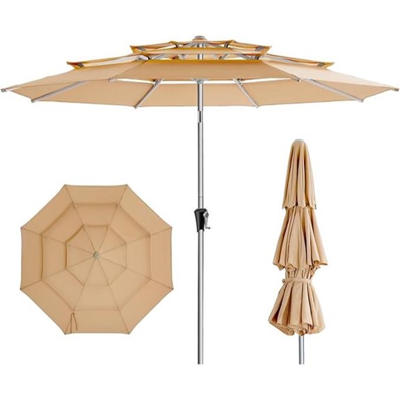 15 Best Commercial Patio Umbrellas for Shade and Style in 2026 11 9ft uv protected patio umbrella