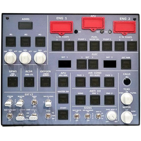 A107 A32X MAX OVHD Overhead Panel for MSFS
