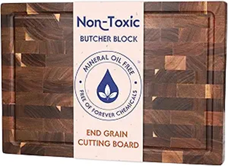 End Grain Acacia Cutting Board with Oil Finish