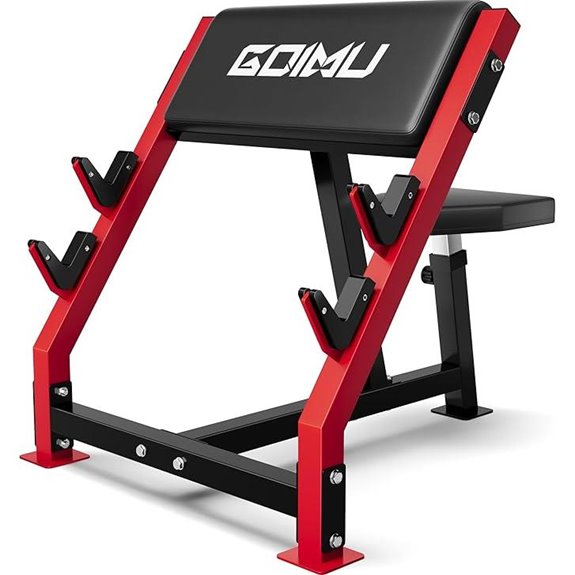 Preacher Curl Bench with Adjustable Bicep Curl Station