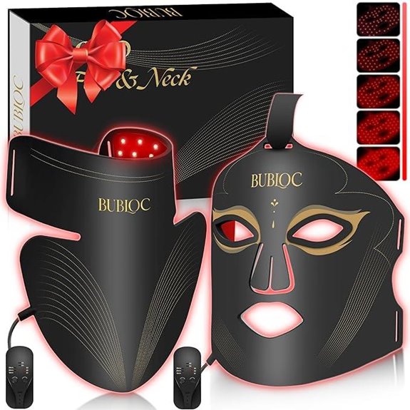 Red Light Therapy Mask with Adjustable Brightness