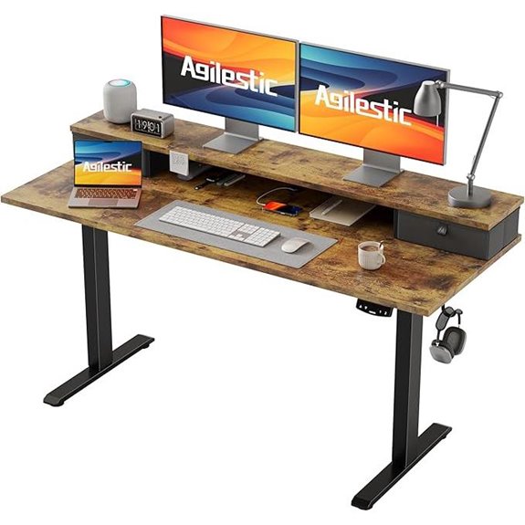 Agilestic Adjustable Electric Standing Desk with Drawers