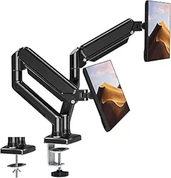 adjustable dual monitor mount