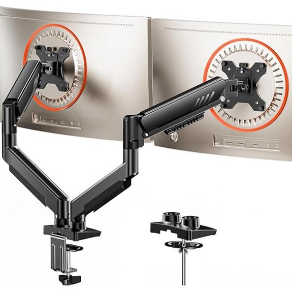 adjustable dual monitor mount