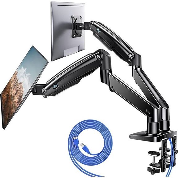 adjustable dual monitor stand