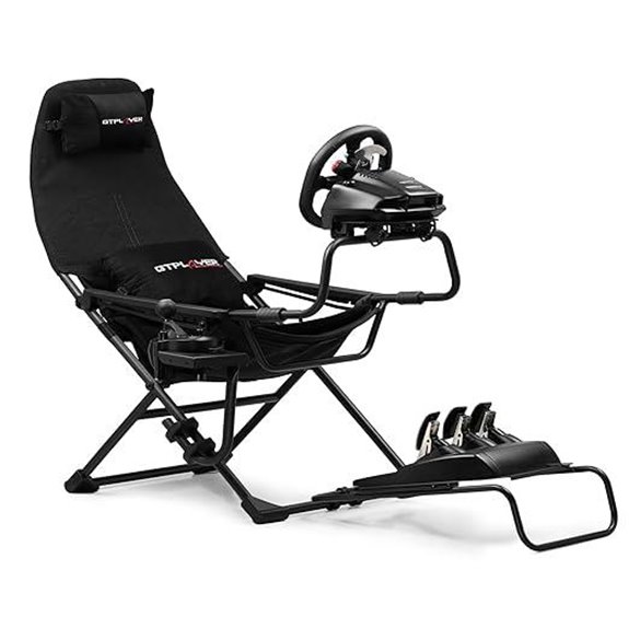 GTPLAYER Foldable Sim Racing Cockpit with Adjustable Supports