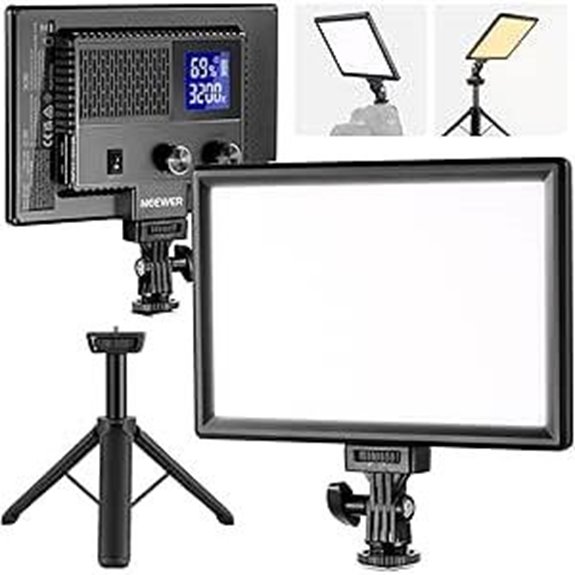 NEEWER 9 Dimmable LED Video Light with Tripod