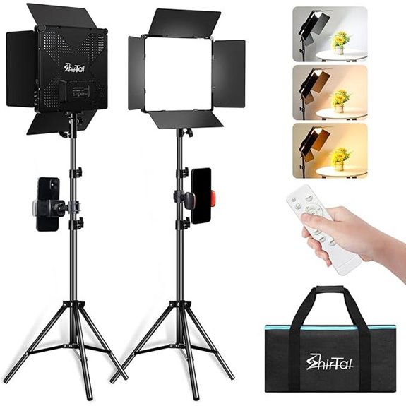 14 Dimmable LED Studio Light Kit for Photography