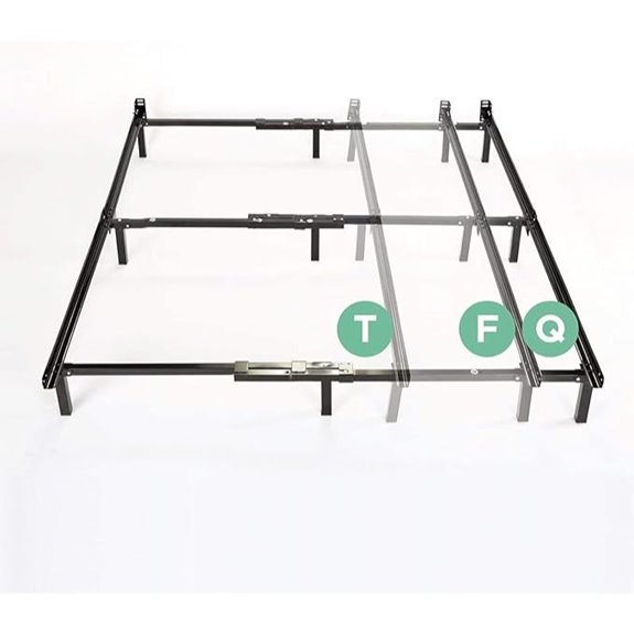 ZINUS Adjustable Metal Bed Frame for Twin/Full/Queen