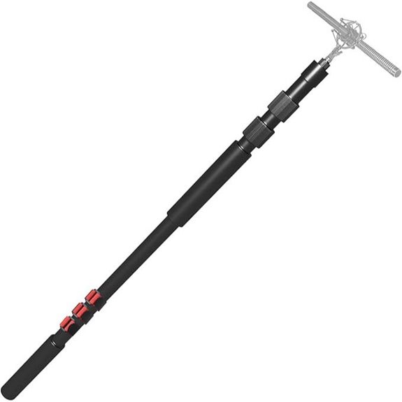 Extendable Microphone Boom Pole with Thread Adapters