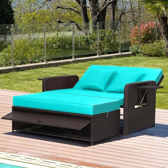 adjustable outdoor daybed