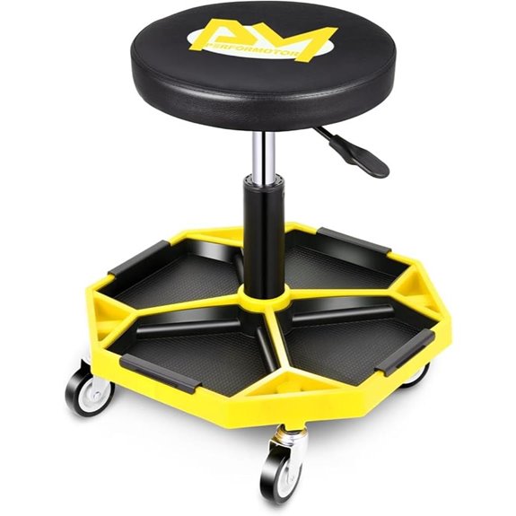 15 Best Creeper Seats for Mechanics to Work Comfortably and Efficiently 10 PM Performotor Adjustable Pneumatic Garage Stool with Storage