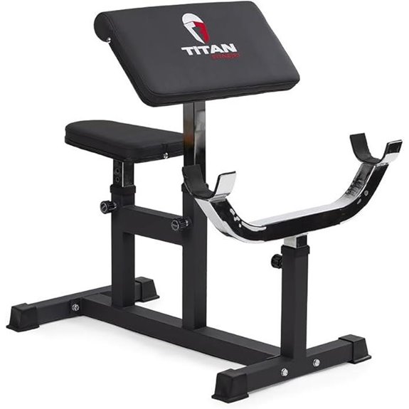 Titan Fitness Preacher Curl Station with Adjustable Bench