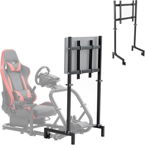 Racing Simulator Monitor Stand for 24-60 Inch TVs