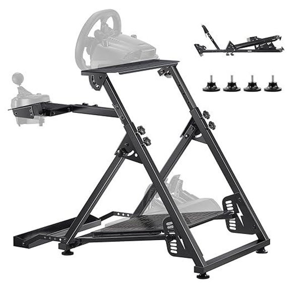 8 Best Wheel Stands for VR Sim Racing in 2026 11 VEVOR Adjustable Racing Wheel Stand for Simulators