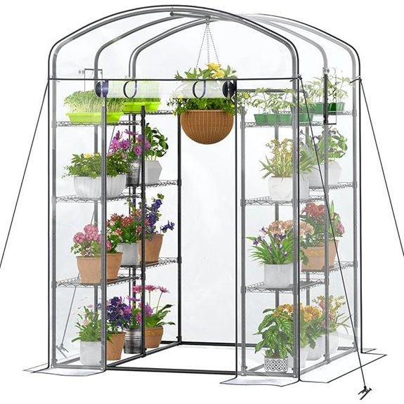 Abimars Walk-in Greenhouse with Adjustable Shelves