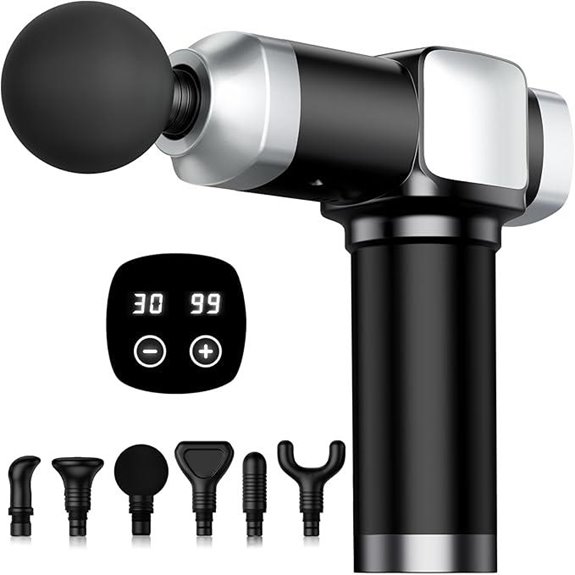 Deep Tissue Massage Gun with 30 Speeds & Attachments
