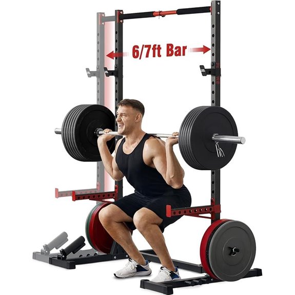 Flybird Adjustable Squat Rack with Pull-Up Bar