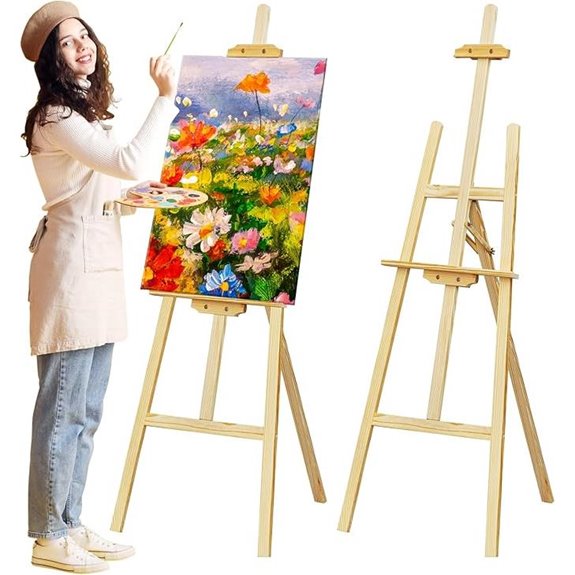 Nian Feng Adjustable Wooden Floor Art Easel