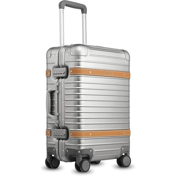 All Aluminum 20-Inch Carry-On Luggage with TSA Lock