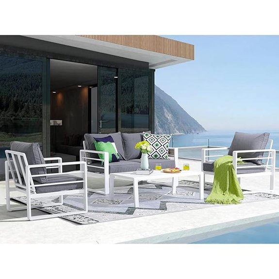 Patiorama Aluminum 4-Piece Patio Furniture Set