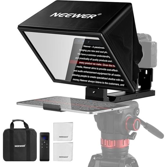 NEEWER X12B Aluminum Teleprompter for iPhone/iPad