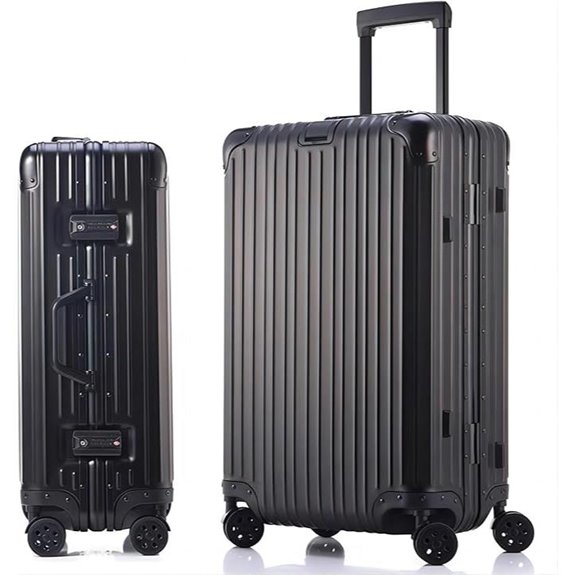 HotWay 20-Inch Aluminum Carry-On Luggage with TSA Locks