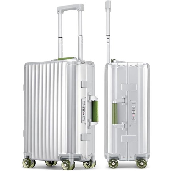 Durable 20-Inch Aluminum Carry-On Luggage with USB