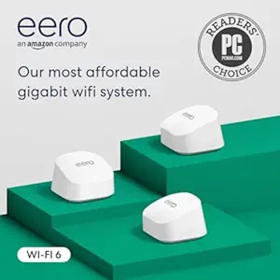 15 Best Mesh Wi-Fi Systems for VR in 2026 That Elevate Your Experience 11 Amazon eero 6+ Mesh WiFi System (3-Pack)