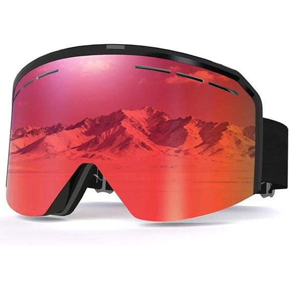 VCOROS Ski Snowboard Goggles Anti-Fog OTG Cylindrical