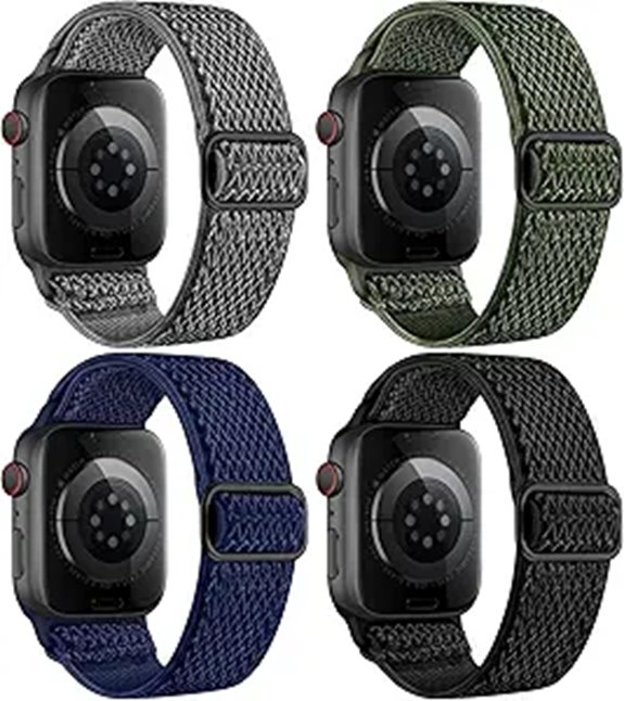 4 Pack Apple Watch Nylon Bands for Men Women