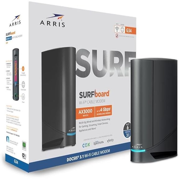 ARRIS G34 Cable Modem Router with WiFi 6