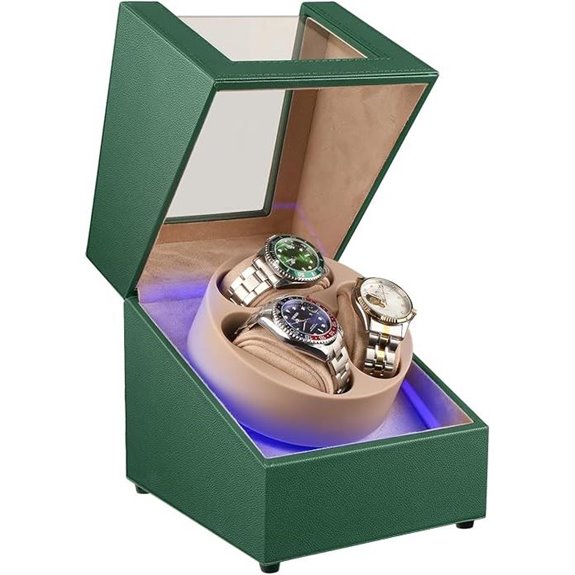 15 Best Watch Winders for Multiple Watches to Keep Your Collection Ticking Perfectly 5 J&T Watch Winder for Automatic Watches with LED