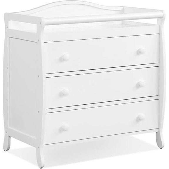 Costzon 3-Drawer Baby Changing Table with Safety Rails