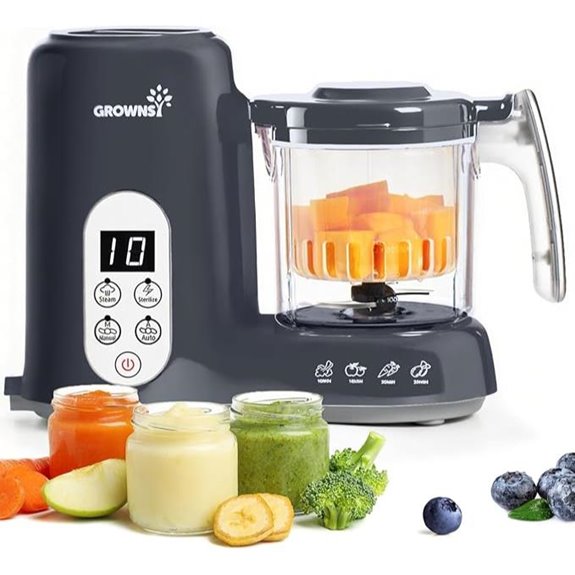 15 Best Baby Food Makers That Make Mealtime Easier and More Nutritious 15 GROWNSY Baby Food Maker with Steam Basket